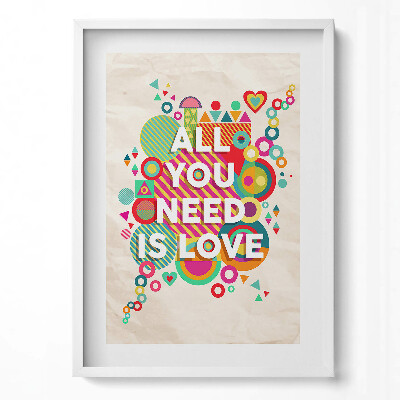 Obraz pionowy All you need is love - napis