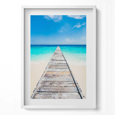 Obraz pionowy Pejzaż drewniane molo i ocean