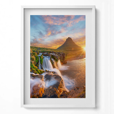 Obraz pionowy Pejzaż natury o zachodzie słońca