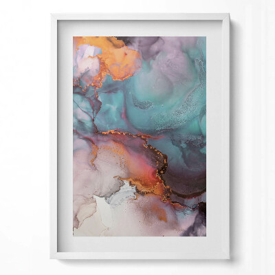 Obraz pionowy Płynna abstrakcja ze złotem