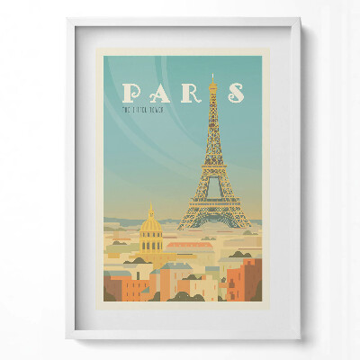Obraz pionowy Ilustracja Paryża i wieży Eiffla