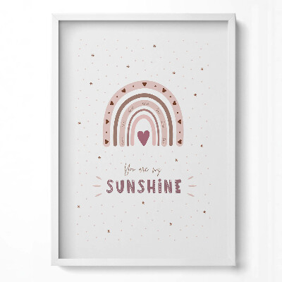 Obraz pionowy Urocza ilustracja tęczy i napis 