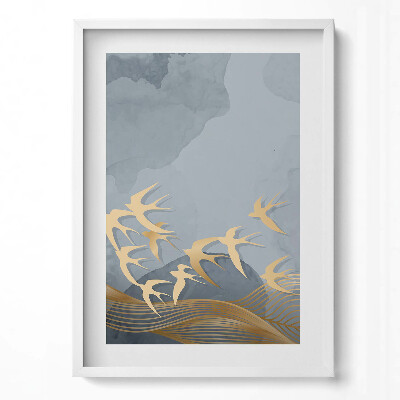 Obraz pionowy Ilustracja lecących ptaków