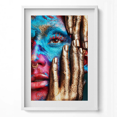 Obraz pionowy Sztuka - kolorowa twarz kobiety