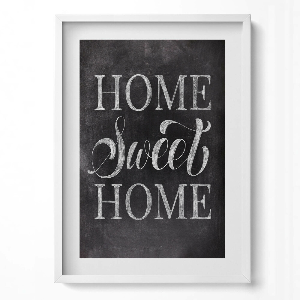 Obraz pionowy Napis do mieszkania "home, sweet home"