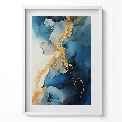 Obraz pionowy Płynna abstrakcja ze złotem