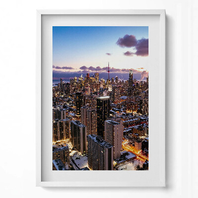 Obraz pionowy Architektura wielkiego miasta z lotu ptaka