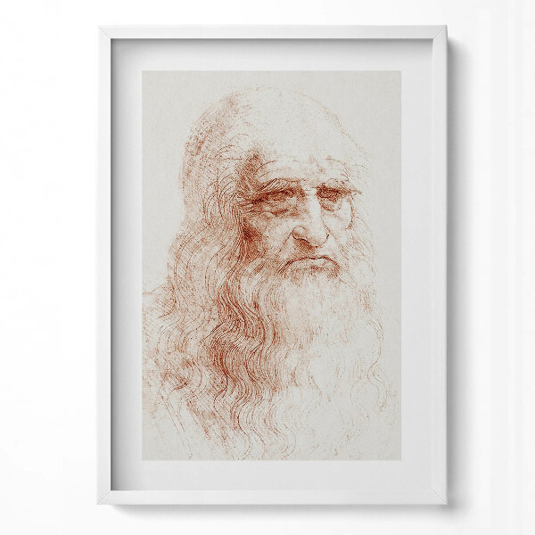 Obraz pionowy Autoportret Leonardo Da Vinci szkic