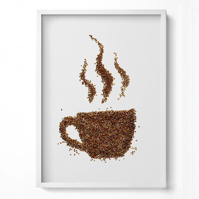 Obraz pionowy Filiżanka kawy z ziaren
