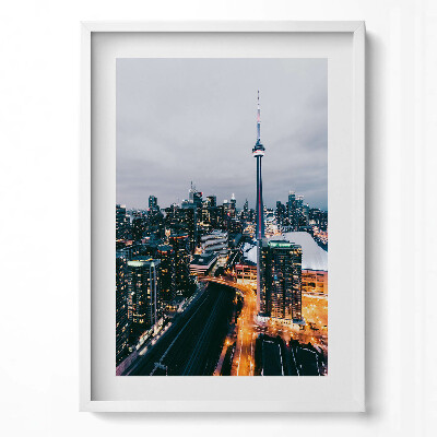 Obraz pionowy Widok z lotu ptaka na miasto