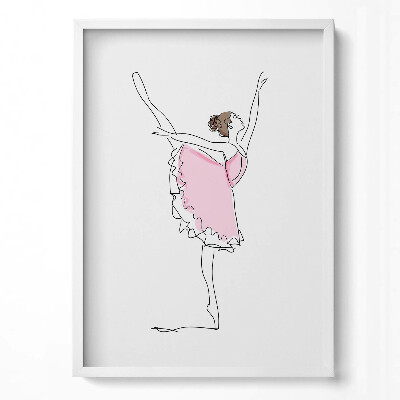 Obraz pionowy Line-art baletnicy w tańcu