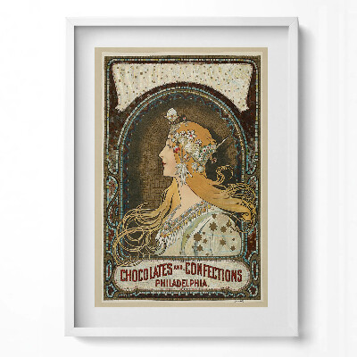 Obraz pionowy Ilustracja kobiety - Alfons Mucha