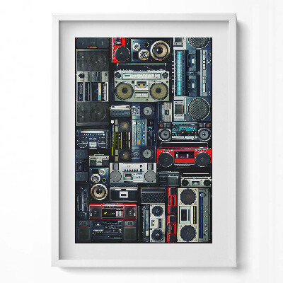 Obraz pionowy Muzyka - boombox Vintage