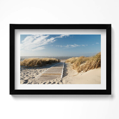 Obraz w ramie Widok na plażę i morze