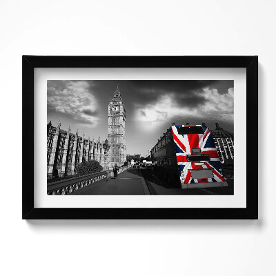 Obraz w ramie Big Ben i autobus w Londynie