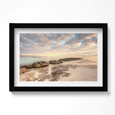 Obraz w ramie Pejzaż plaży morza i nieba