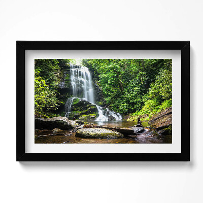 Obraz w ramie Wodospad las