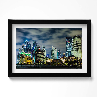 Obraz w ramie Wielkie miasto nocą