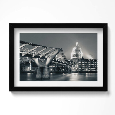 Obraz w ramie Czarno-biały krajobraz miasta