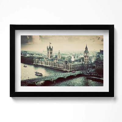 Obraz w ramie Architektura Anglii - widok z lotu ptaka