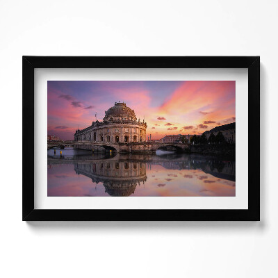 Obraz w ramie Widok na miasto wieczorem