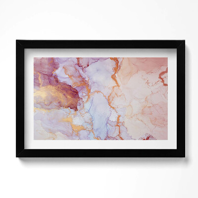Obraz w ramie Różowo-złoty marmur