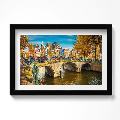 Obraz w ramie Jesienna chandra amsterdamu