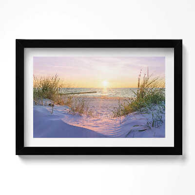 Obraz w ramie Polskie Morze - plaża w promieniach słońca