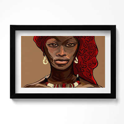 Obraz w ramie Sztuka - malunek afrykańskiej kobiety