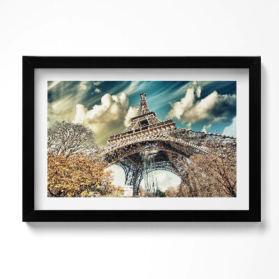 Obraz w ramie Wspaniały widok na Wieżę Eiffla