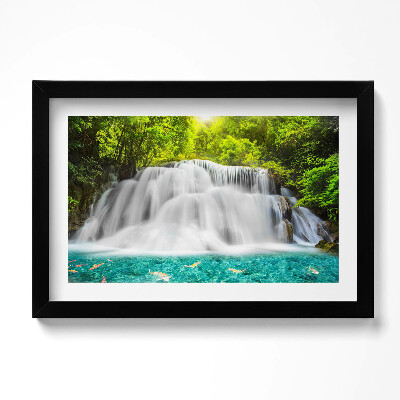 Obraz w ramie Wodospad Huai Mae Khamin w Tajlandii
