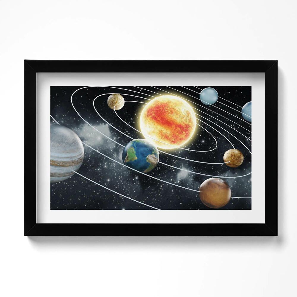 Obraz w ramie Układ słoneczny