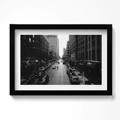 Obraz w ramie Czarno-białe ulice chicago