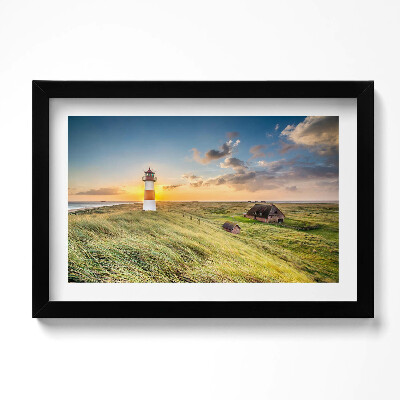 Obraz w ramie Latarnia morska w List na Sylt
