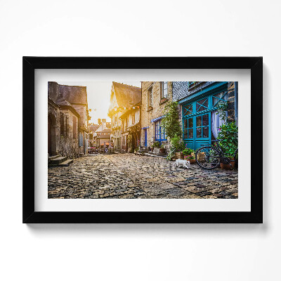 Obraz w ramie Ulica starego miasteczka