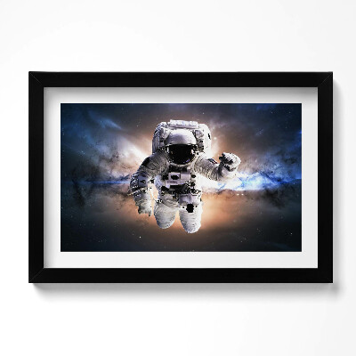 Obraz w ramie Astronauta w przestrzeni kosmicznej