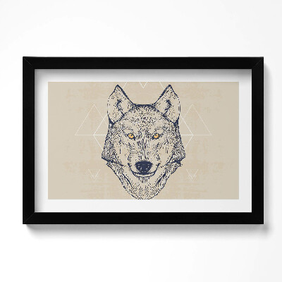 Obraz w ramie Głowa wilka