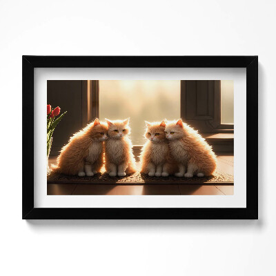 Obraz w ramie Słodkie małe kotki