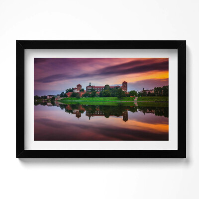 Obraz w ramie Zamek Królewski Wawel Wschód Słońca