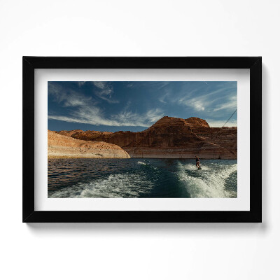 Obraz w ramie Osoba na nartach wodnych