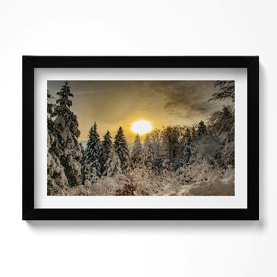 Obraz w ramie Zimowy Krajobraz Beskidy