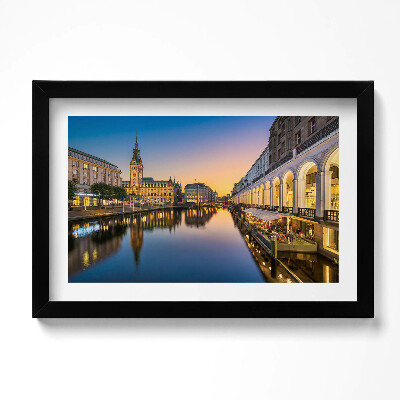 Obraz w ramie Ratusz w Hamburgu Niemcy