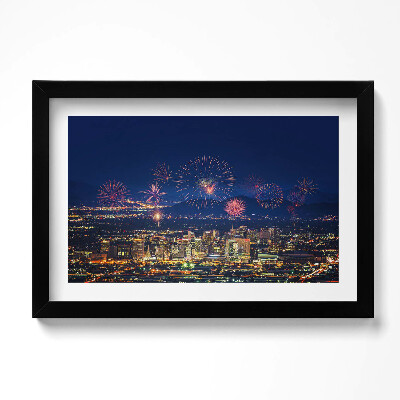 Obraz w ramie Miasto Phoenix nocą