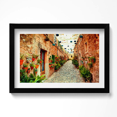 Obraz w ramie Ulica w wiosce Valldemossa