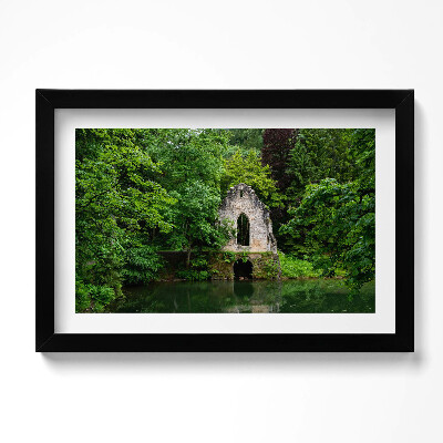 Obraz w ramie Ruiny starej kaplicy Chamonix Francja