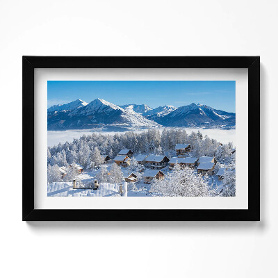 Obraz w ramie Śnieg Laye w Alpach