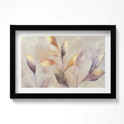 Obraz w ramie Malowane boho liście