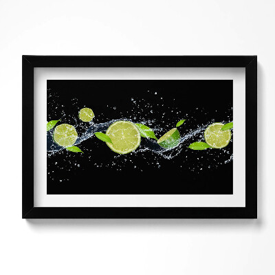Obraz w ramie Limonki mięta woda