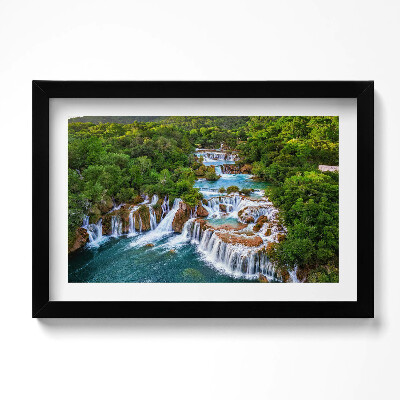 Obraz w ramie Wodospady i rzeka Krka Chorwacja