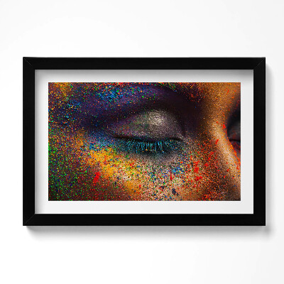 Obraz w ramie Kolorowe oko kobiety